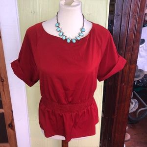 Banana Republic Deep Rust‎ blouse